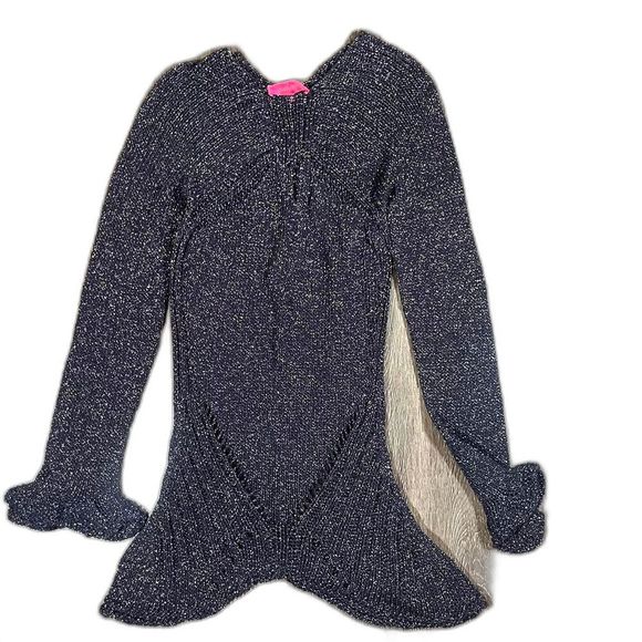 Dresses & Skirts - French Shimmering‎ silver mermaid dress with long sleeves Knit Material Size XS